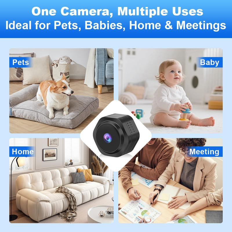 [Flycloud] F0 Mini Wifi Home Security Camera Mini Camera – 1080P, Night Vision, App Alerts for Baby & Pet