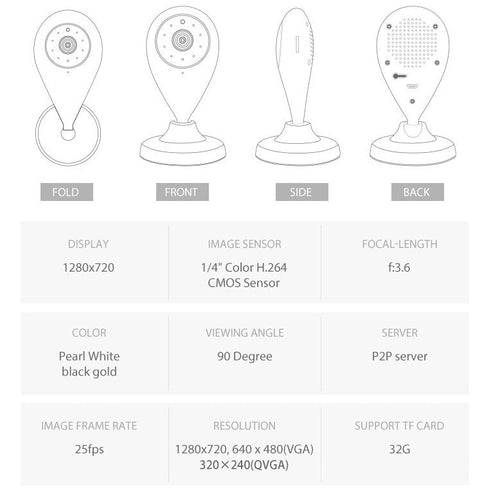 1080P HD Wireless Security Camera - WiFi Indoor Camera with Night Vision